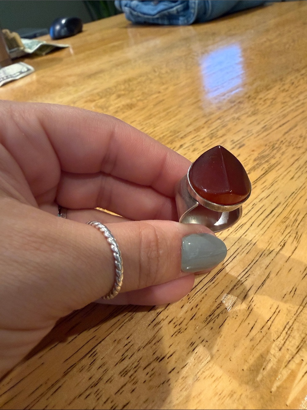 Sterling Silver Carnelian Ring